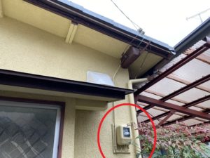 名古屋市中川区の戸建住宅にて電気メーターの取替電気工事