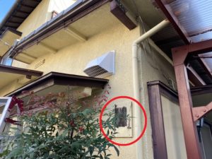 名古屋市中川区の戸建住宅にて電気メーターの取替電気工事